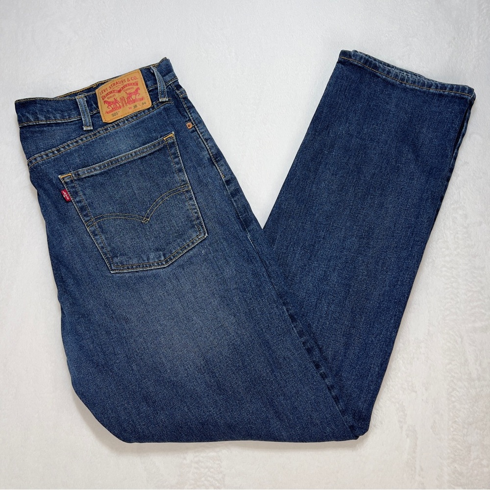 Levi’s 505 Blue Jeans Men’s 38x34 Regular Fit 5 Pocket Red Tag
